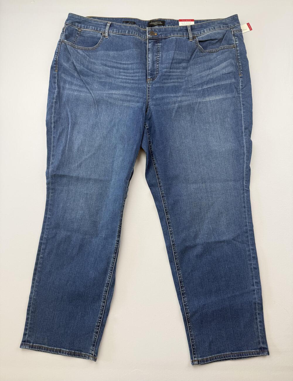 New Talbots Jeans Womens 24W Blue Slim Ankle Flawless Five Pocket Shaping Denim